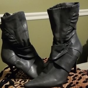 Gray Heel boot